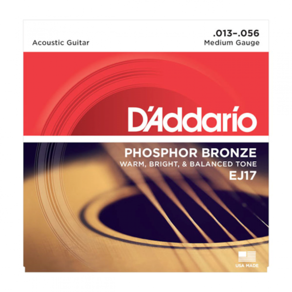 D'Addario Phosphor Bronze EJ17 Medium 13-56